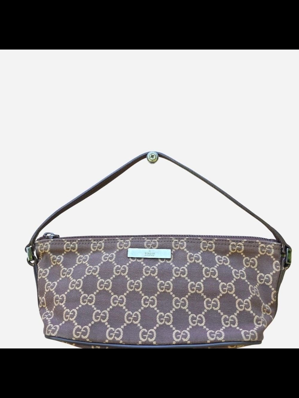 Gucci Brown Boat GG Pochette
